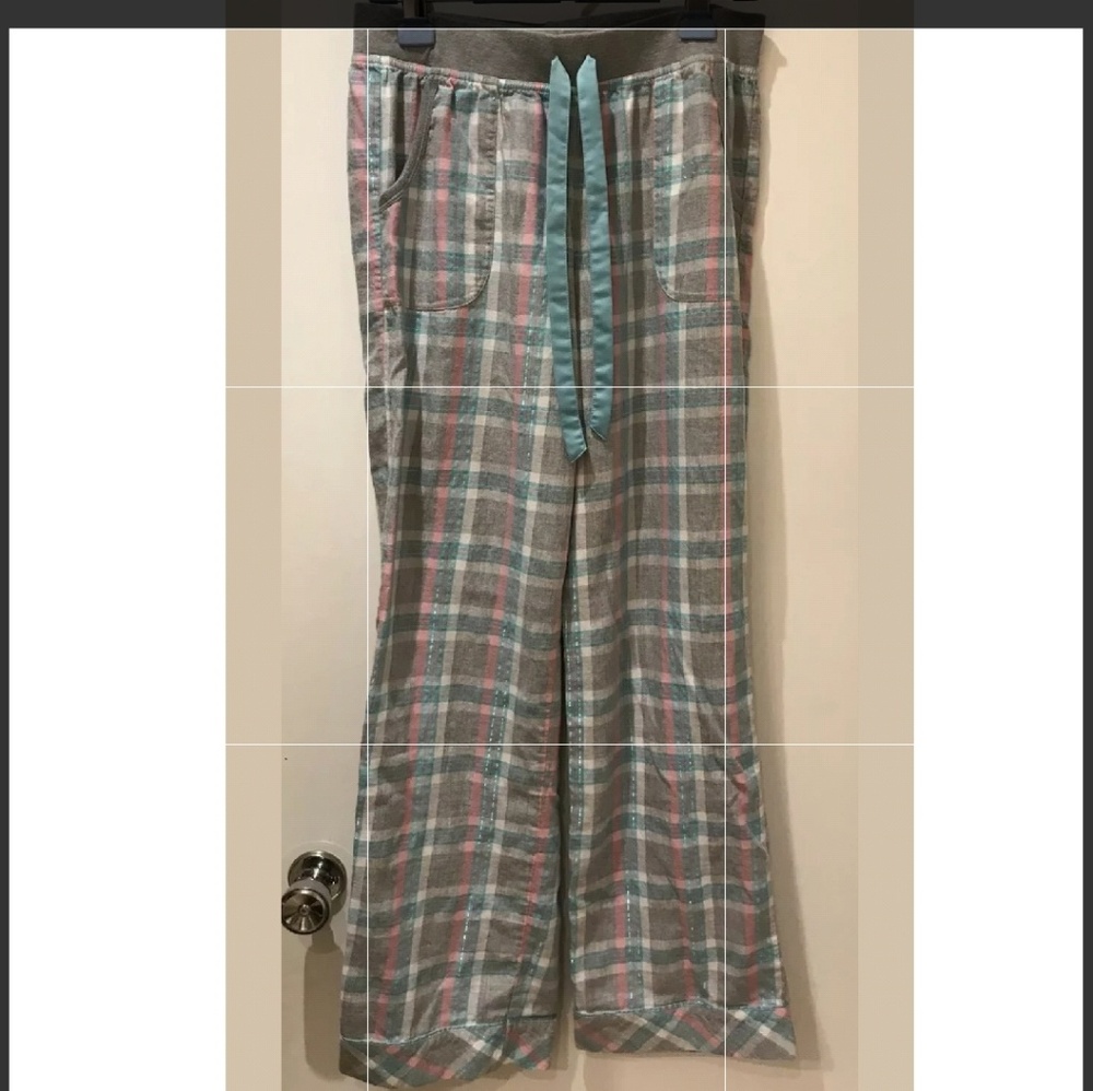 Victoria's Secret Gray Plaid Pj Bottoms Size Small